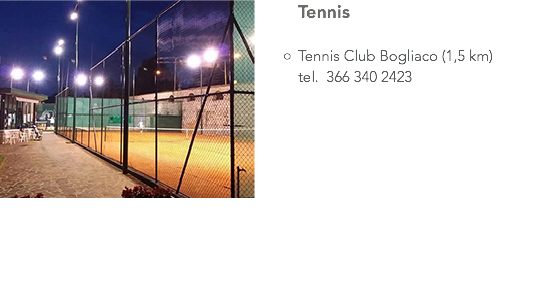 ﷯Tennis Tennis Club Bogliaco (1,5 km) tel. 366 340 2423